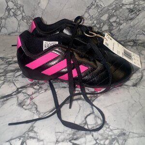 Adidas 11K Girls Toddler Cleats Black Pink NEW